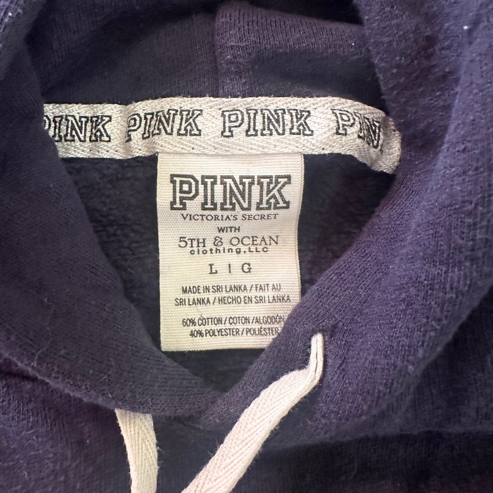 Victoria's Secret PINK Penn State University Hoodie Navy Blue Large PSU Pullover - Picture 3 of 7